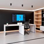 **Prompt 1: Intelligent & Personalized Living/Working Space**
    "A sleek, modern interior where technology is seamlessly integrated into daily life. Envision an open-plan space (can be a home or office) with dynamic, AI-controlled lighting adapting in real-time to natural light changes or occupant presence. Subtle indicators of smart systems, such as a minimalist control panel or discreet sensors, blend into the sophisticated design. The overall ambiance should convey comfort, efficiency, and personalization, with an emphasis on clean lines, high-quality finishes, and an inviting, human-centric atmosphere."