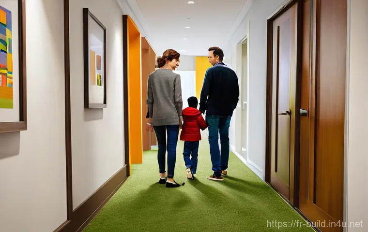 입주민 안전 교육 - **Prompt 1: Community Vigilance in a Modern Residence**
"A group of diverse neighbors, including...