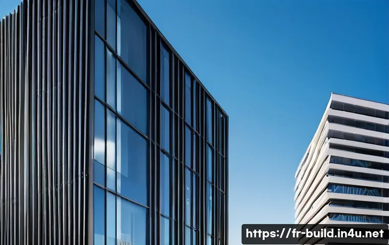 빌딩 자동화 관리 시스템 - **Prompt:** A modern, multi-story office building in a bustling French city, seen from a slightly el...